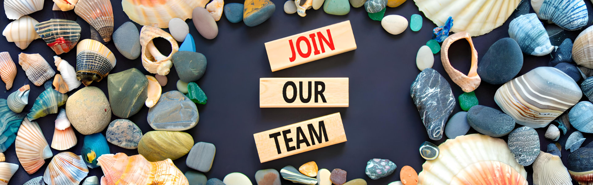 join our team on wooden block